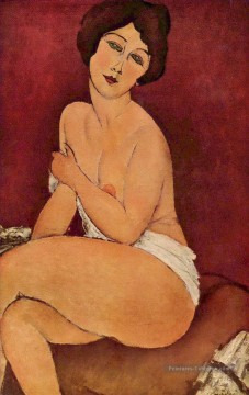 Nu assis sur un Divan Amedeo Modigliani Peinture à l'huile